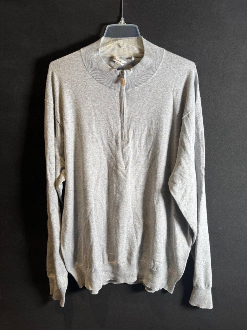 Peter Millar Quarter Zip Pullover Sweater Men’s XL Gray Like New